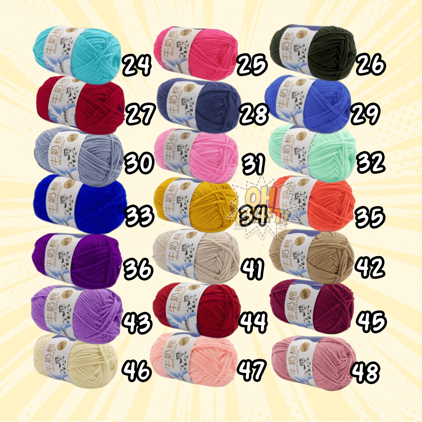 5 ply Milk Cotton Yarn 50g