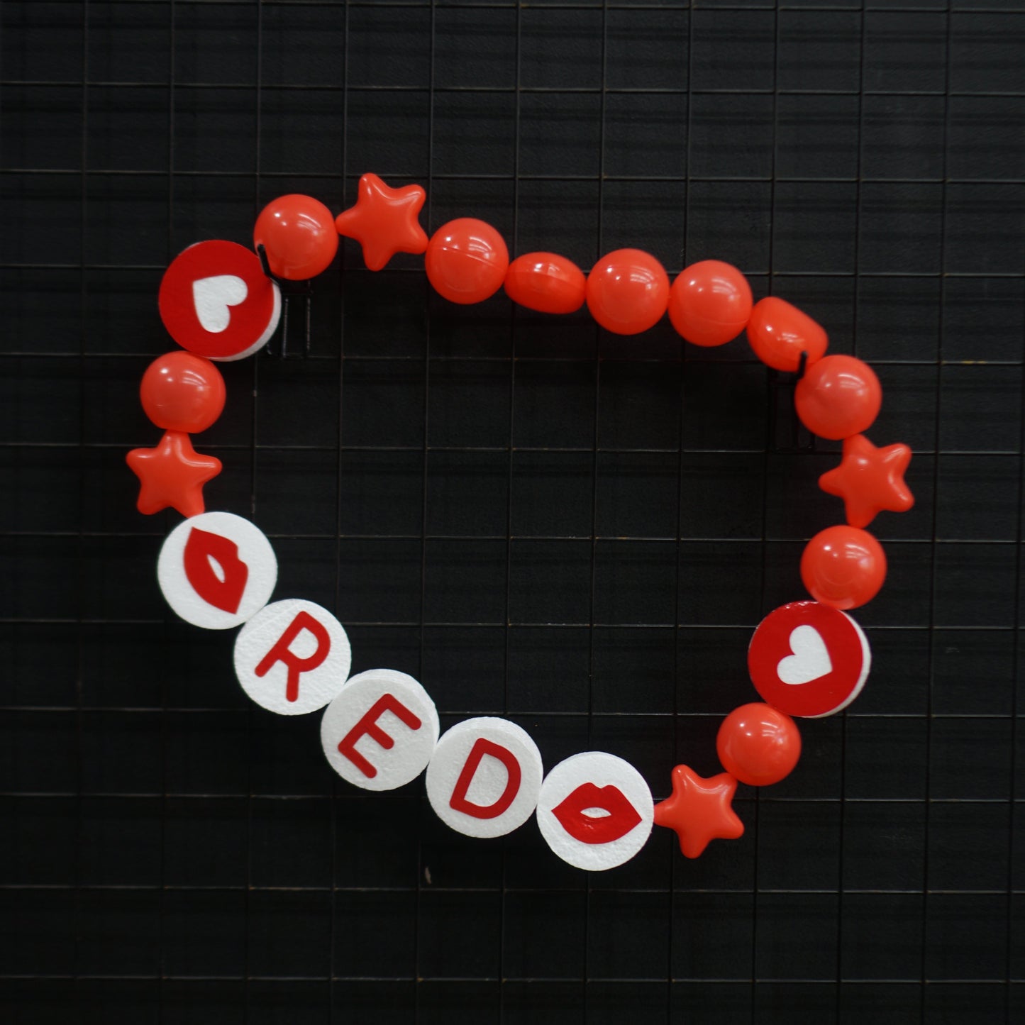 Red Friendship Bracelet Garland